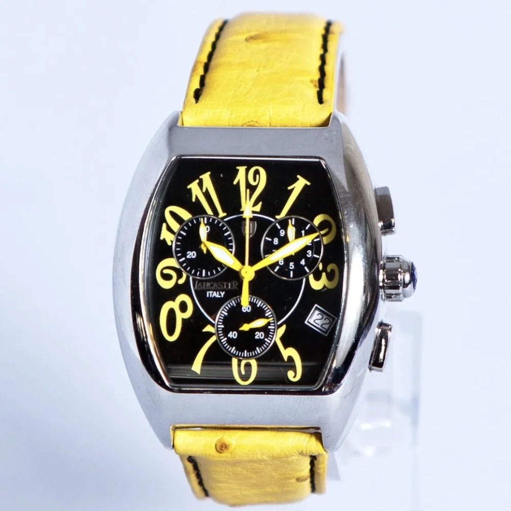 Lancaster Men's Yellow & Black Watch